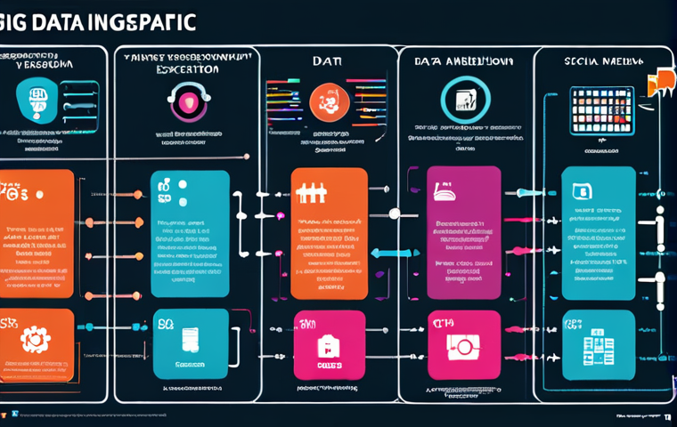 **Image Prompt for Big Data Overview**: 
   "A vibrant infographic illustrating the concept of big data. Include elements representing various data sources like social media, IoT devices, and transaction systems. Highlight the key aspects: volume, velocity, and variety of data, with visual representations of analytics and insights extraction."
