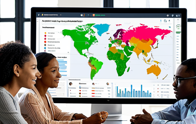 **

*   **Prompt:** Diverse big data team collaborating around a digital dashboard displaying complex data visualizations. Focus on inclusivity and open communication. Include diverse ethnicities, genders, and ages. Soft, natural lighting. Modern office setting with collaborative workspaces. Keywords: diversity, inclusion, teamwork, data visualization, collaboration, open communication, big data.

**