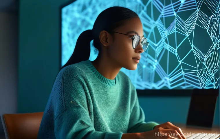 빅데이터 실무에서 활용하는 로그 분석 방법 - **Prompt:** A young, diverse individual (wearing casual, modest attire like a sweater and jeans) sit...