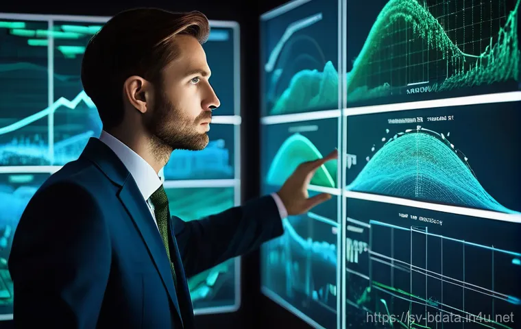 빅데이터 기술자 이직 성공 사례 - **Prompt 1: Insightful Data Visualization**
    A highly detailed, realistic image of a person, gend...