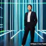 빅데이터 실무에서 데이터 탐색적 분석 활용 - **Navigating the Data Forest**
    A professional data analyst, appearing to be in their late 20s, w...