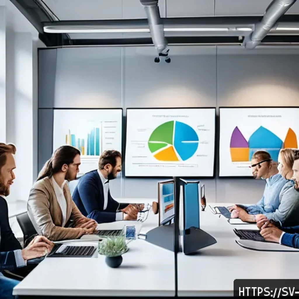 빅데이터 프로젝트에서 데이터 중심의 접근법 - A modern Scandinavian office environment with a diverse, mixed-expertise team collaborating on a big...