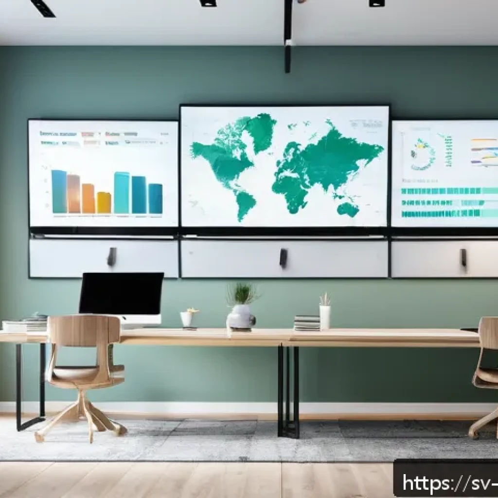 빅데이터 기술자의 데이터 품질 관리 노하우 - A modern office environment with diverse professionals collaborating around large digital screens di...